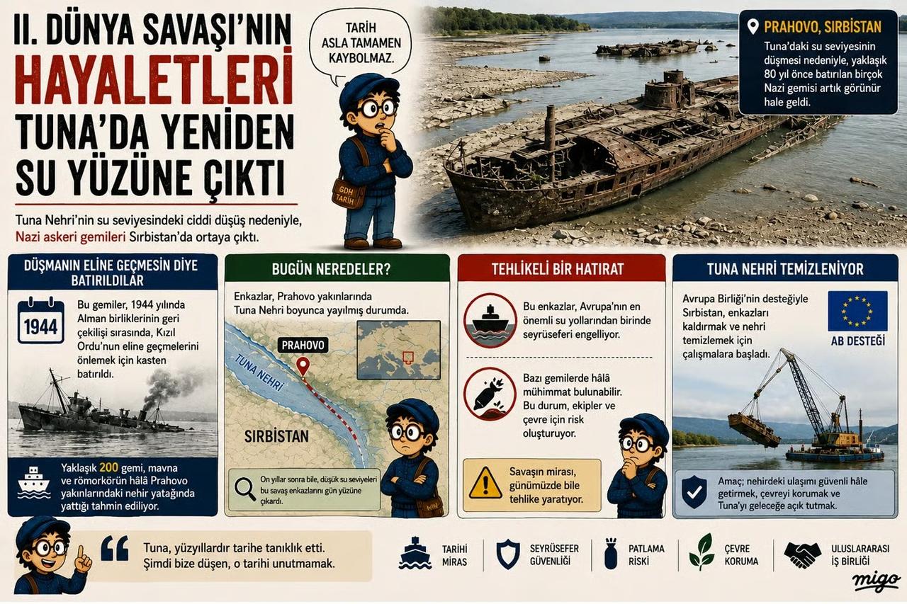 II. Dünya Savaşı'nın hayaletleri Tuna Nehri'nde yeniden ortaya çıktı