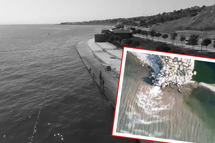 Beylikdüzü’nde korkunç görüntü: Kanalizasyon suyu denize karıştı