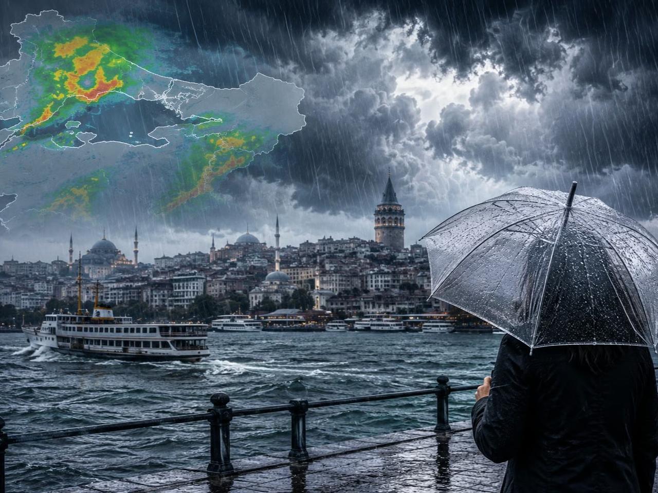 Meteoroloji saat verdi! Bugün İstanbul'a sağanak geliyor
