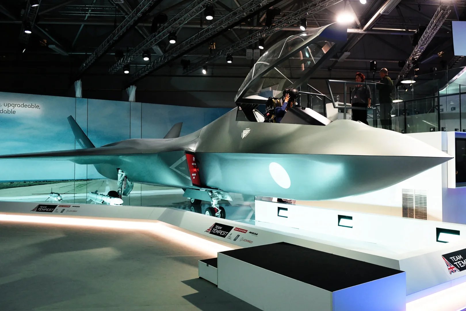 A model of a Tempest on display at Farnborough International Airshow in Farnborough, July 17, 2018 - Getty Images