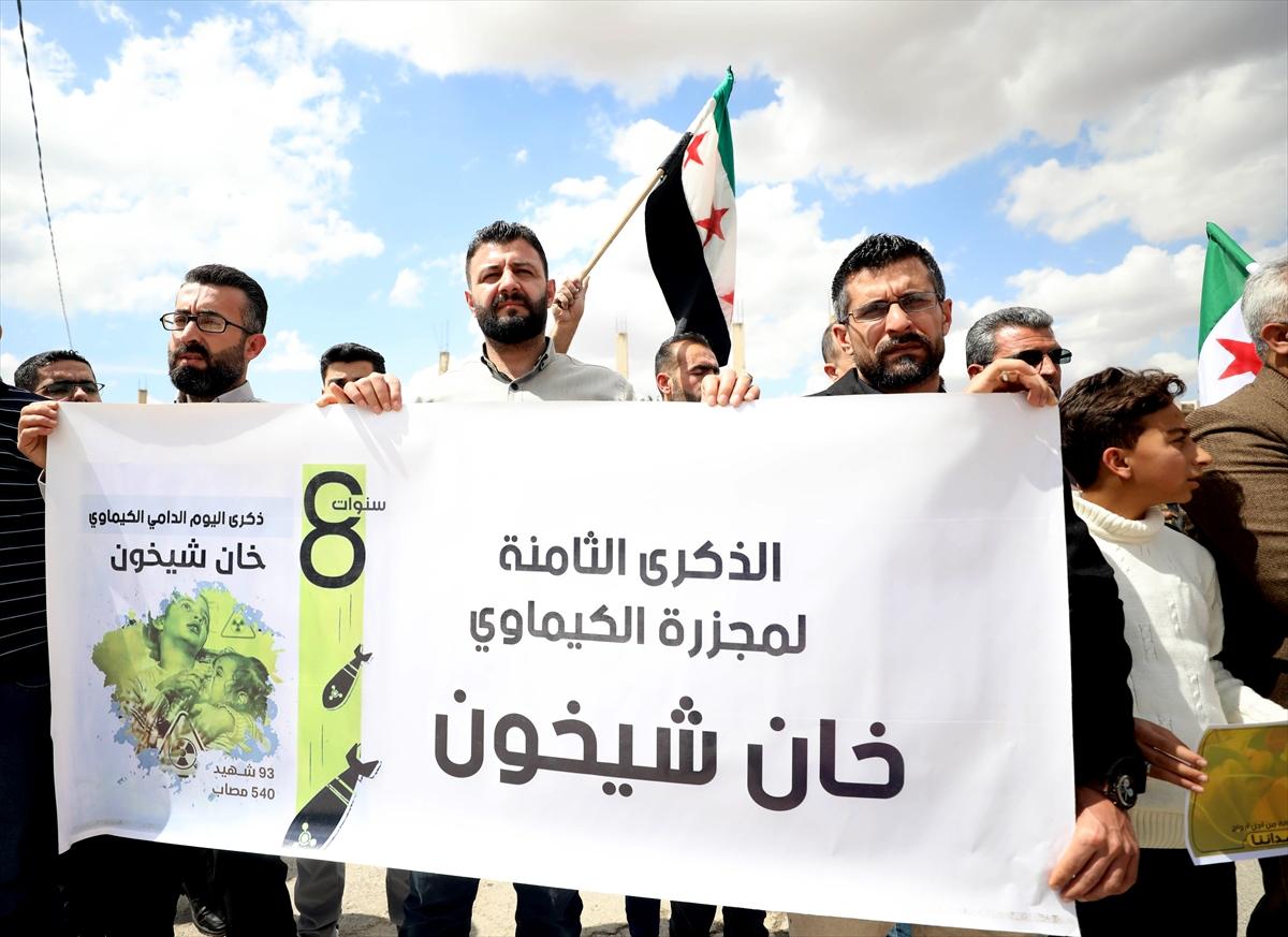 Suriyeliler kimyasal silah saldırısının 8. yılında ölenleri andı
