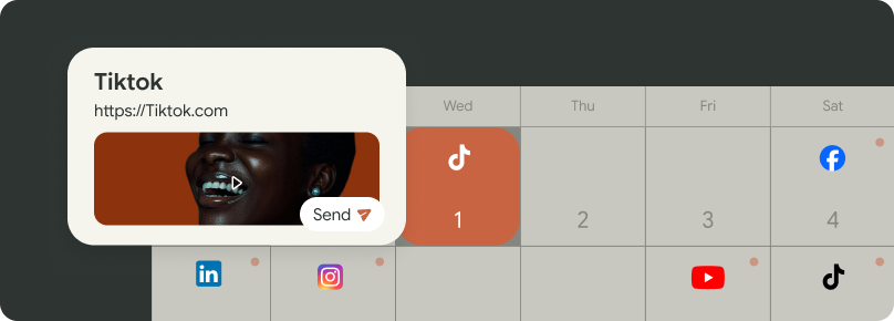 Schedule TikTok social content