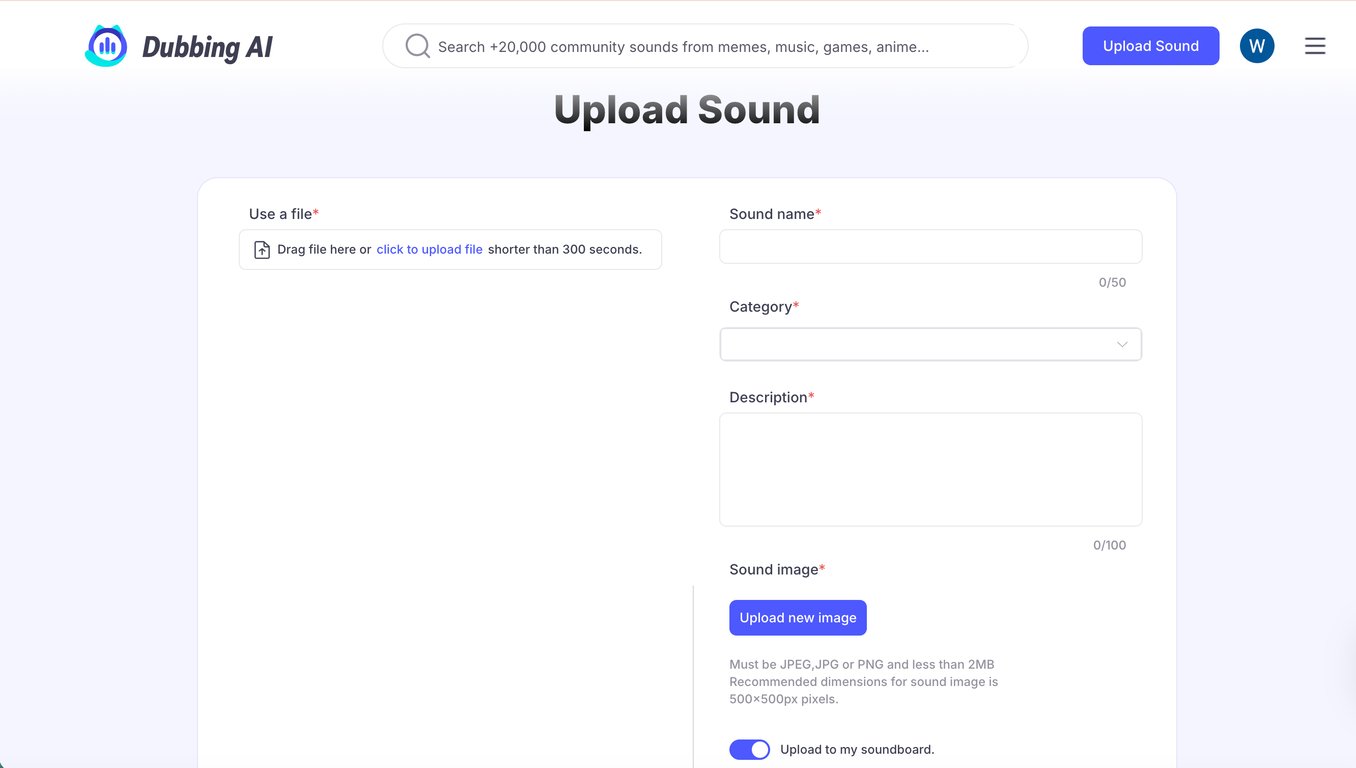 Dubbing AI Interface