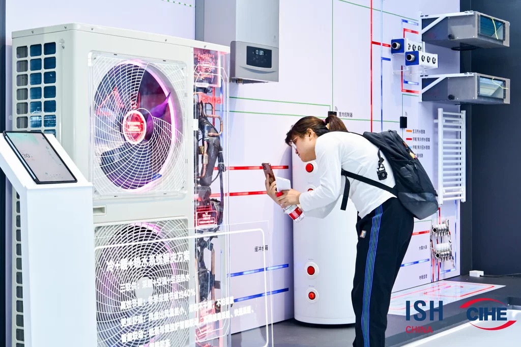 Busy exhibition hall at ISH China & CIHE