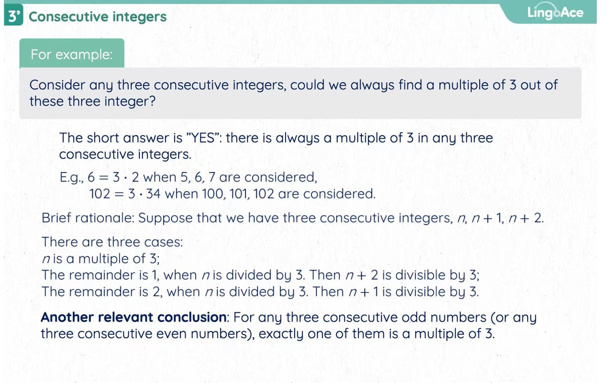 ACE Academy math reasoning practice example