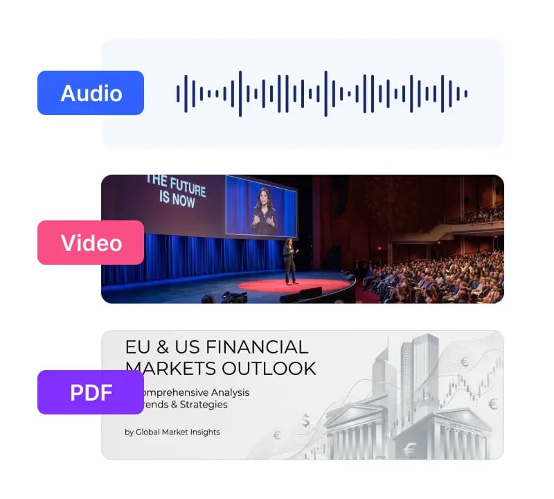Notta importing audio video and PDF files for transcription