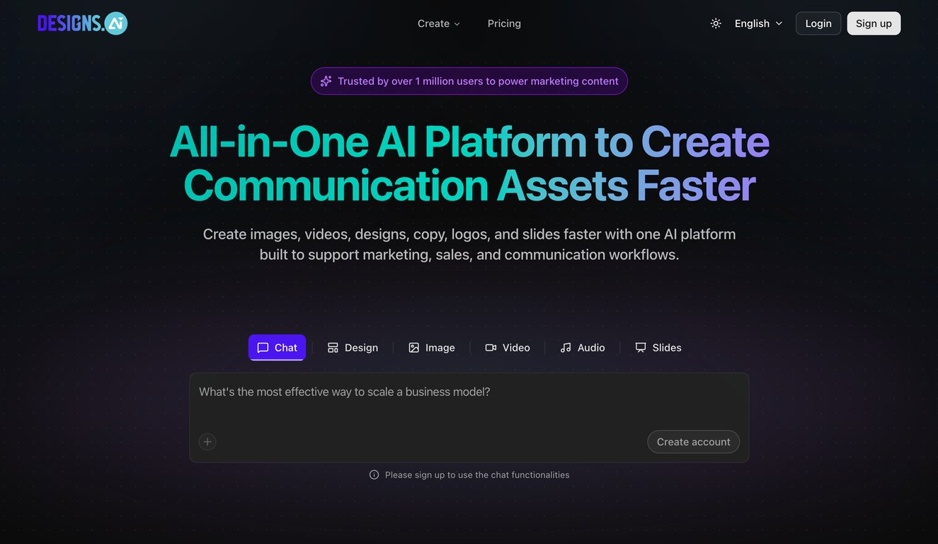 Designs.ai Kreativsuite