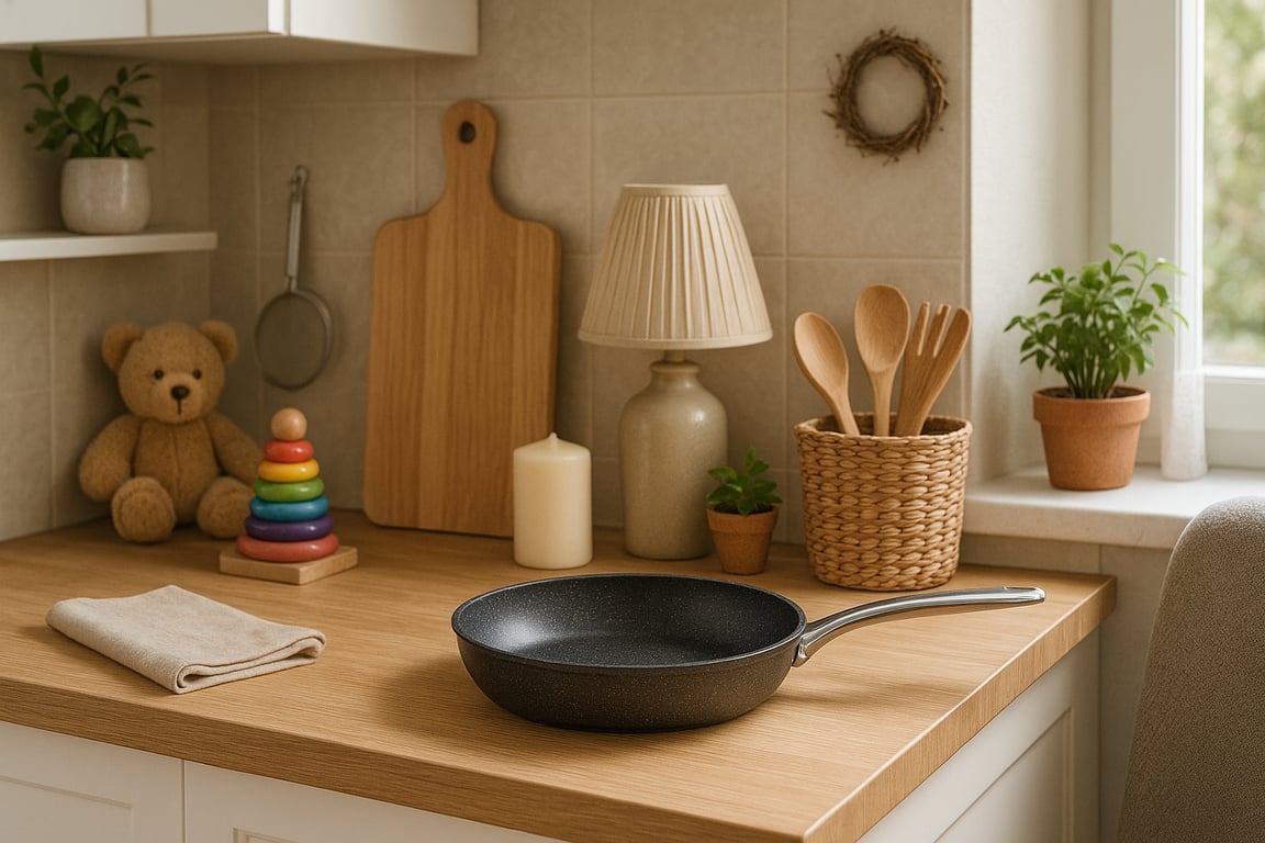 A professional household products China supplier warehouse showcasing a variety of home goods including storage bins, cleaning supplies, and home organization products.