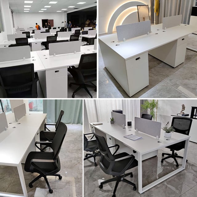 Halvor Wooden Office Workstation desk modern workspace. Image height is 400 and width is 400