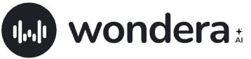Wondera logo blue focus branding on white background. Use native/original dimensions.