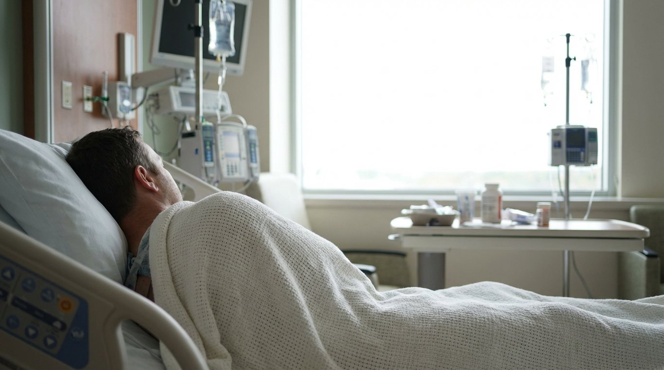 Patient in hospital room showing unexpected medical bills