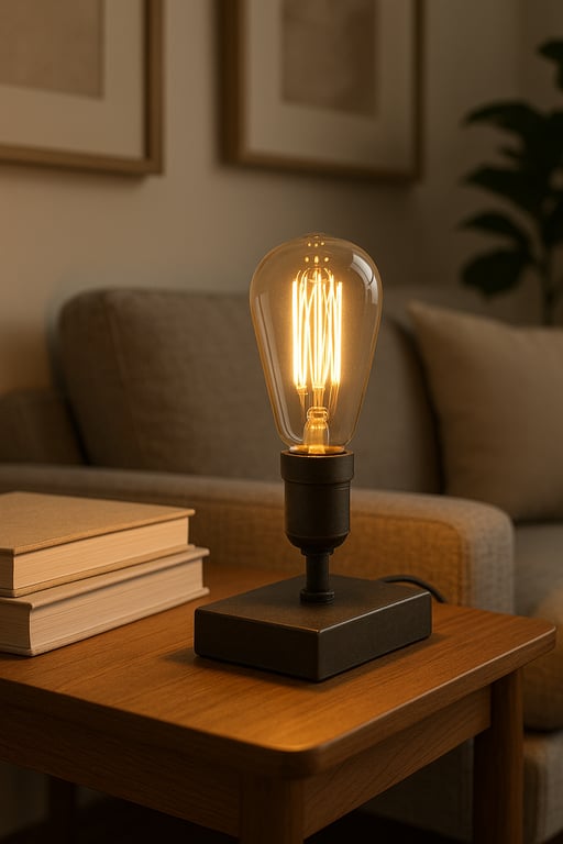 Professional lighting sourcing in China featuring modern LED pendant lights, smart bulbs, and architectural lighting fixtures in a showroom setting.