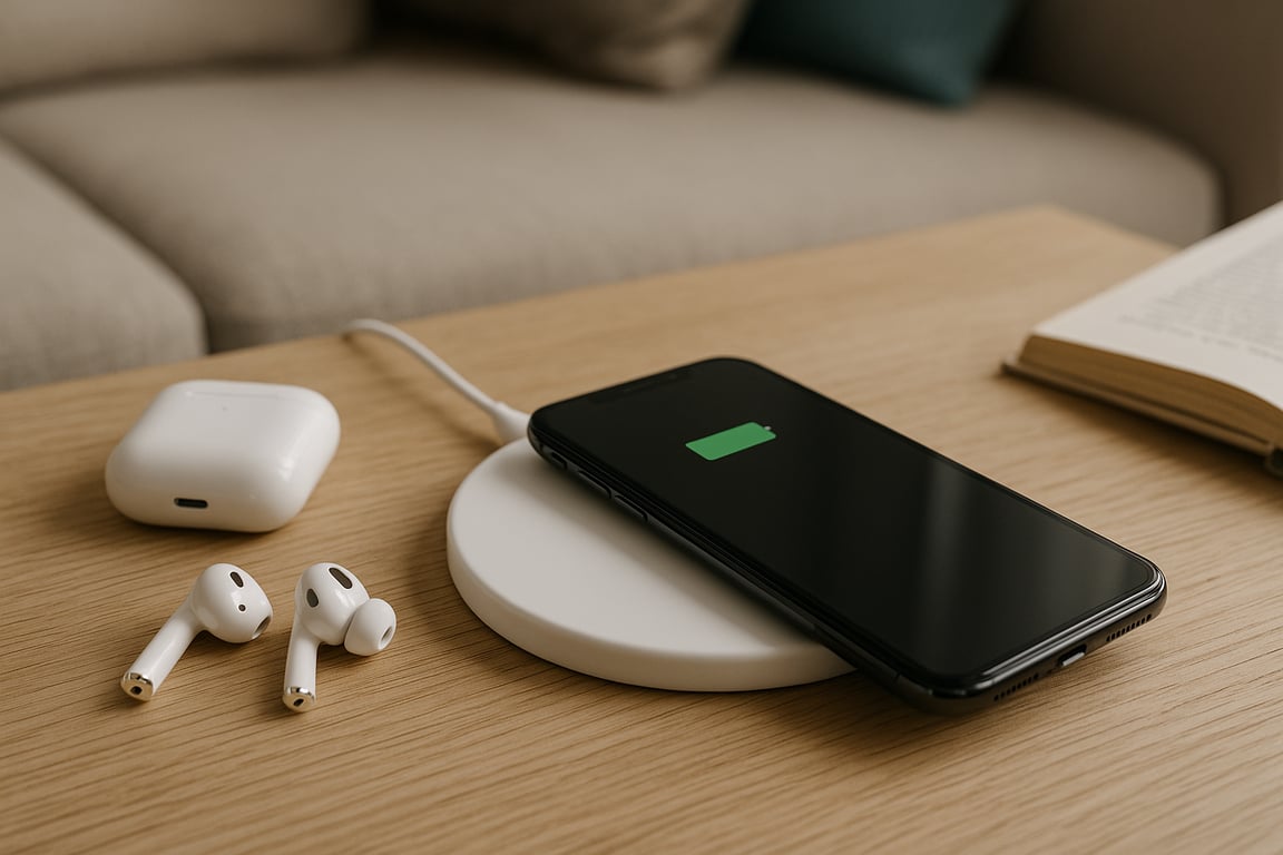 OEM mobile accessories supplier discussing product specifications for custom phone cases, chargers, and smart device accessories in a collaborative office environment.