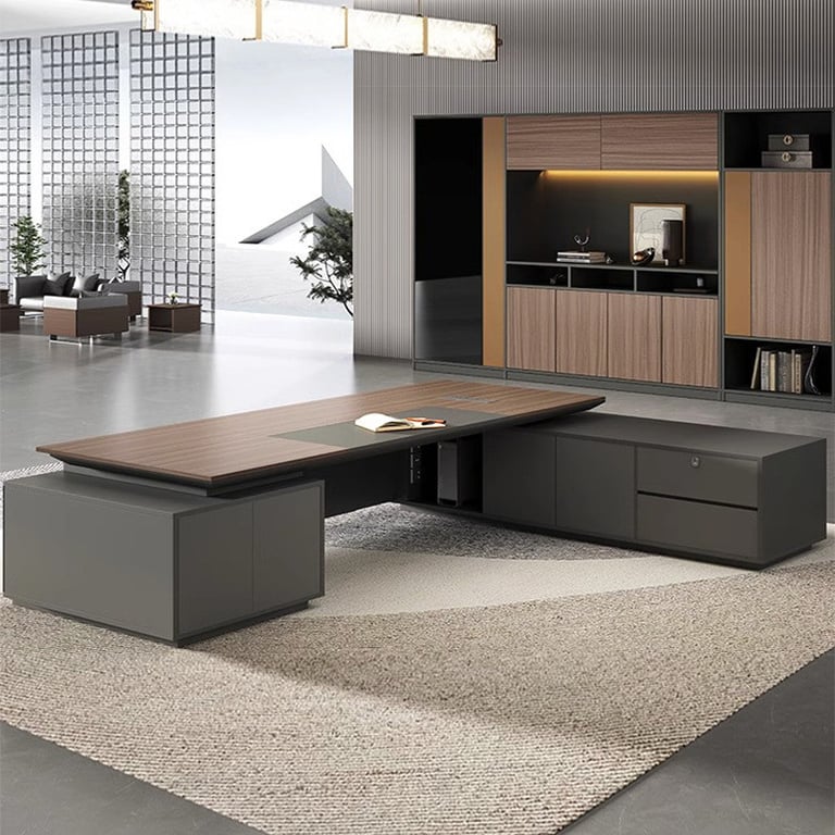 Rosco Wooden Director Table (Set) Modern Style