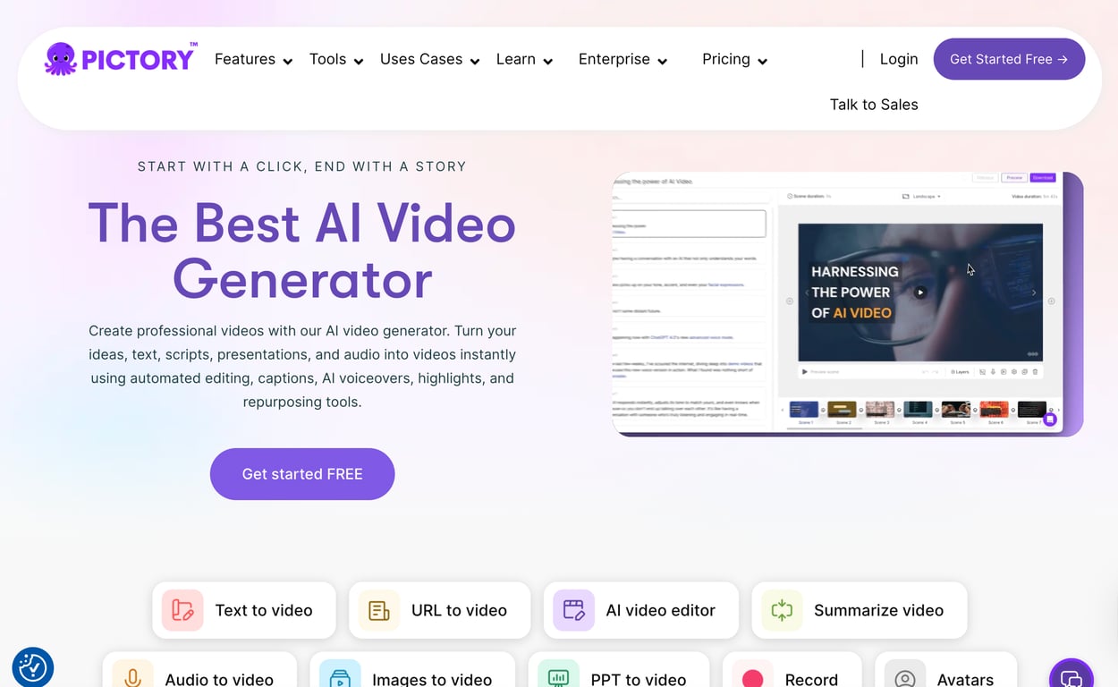 Pictory and Fliki Style Interface