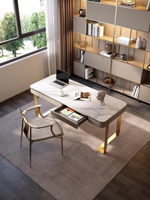 Magni Sintered Stone Office Table Italian Style desk. Image height is 400 and width is 400