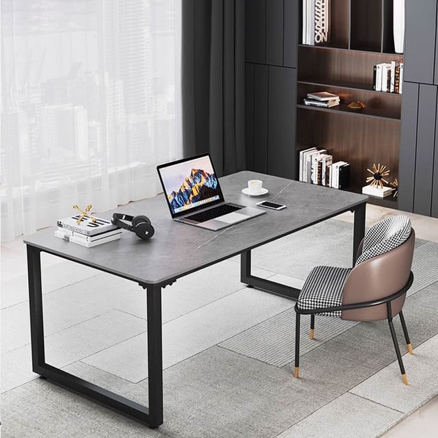 Lucas Sintered Stone Office Desk Modern Style. Image height is 400 and width is 400