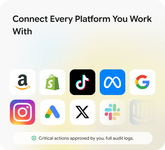 StoreClaw connects every platform while keeping critical actions approved by users