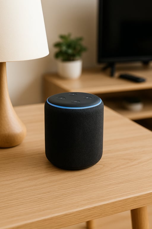 Smart electronics supplier showcasing a variety of IoT devices, smart home sensors, wearable technology, and connected gadgets in a modern, high-tech laboratory setting.