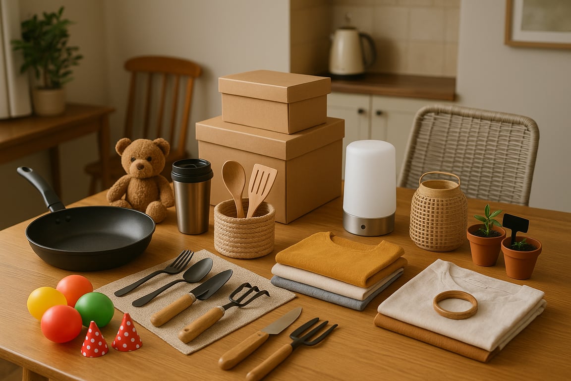 A professional retail display featuring a variety of household items including storage solutions, home decor, and kitchen essentials sourced by a leading supplier.