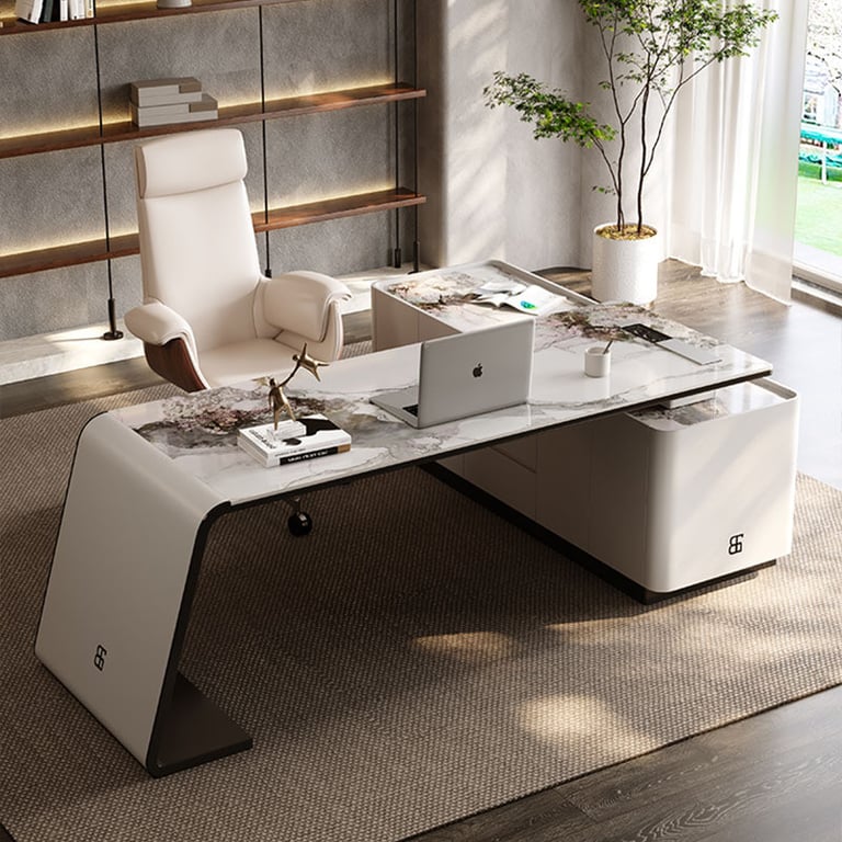 Pernille Sintered Stone Director Table Modern Style
