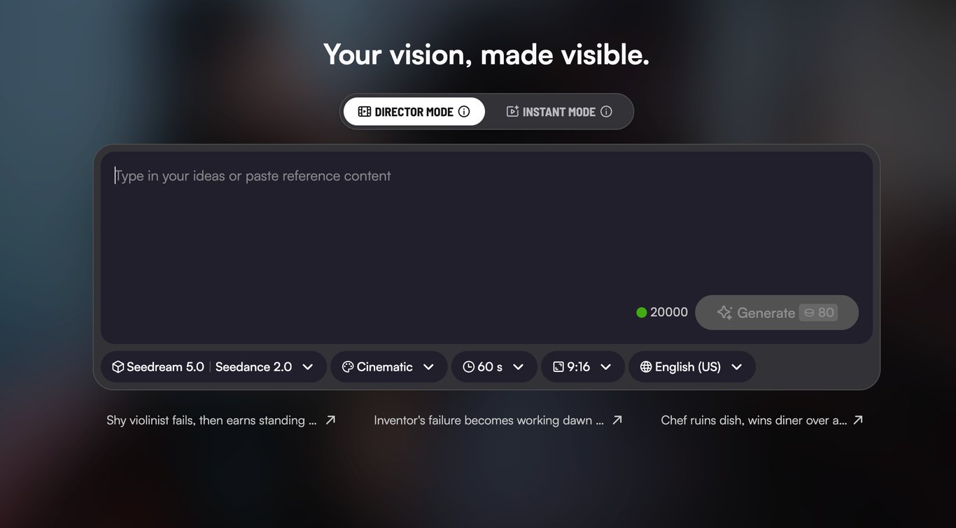 Storyboard e interfaz de prompts del Modo Director