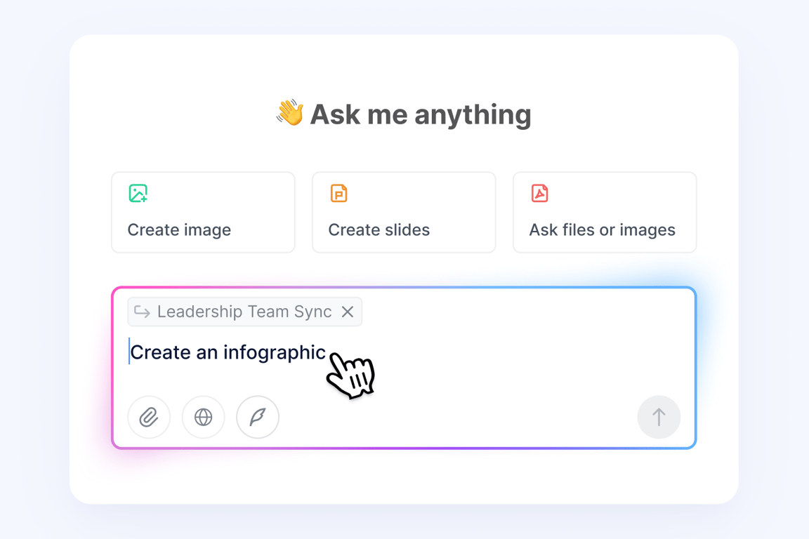 Notta Brain creating an infographic