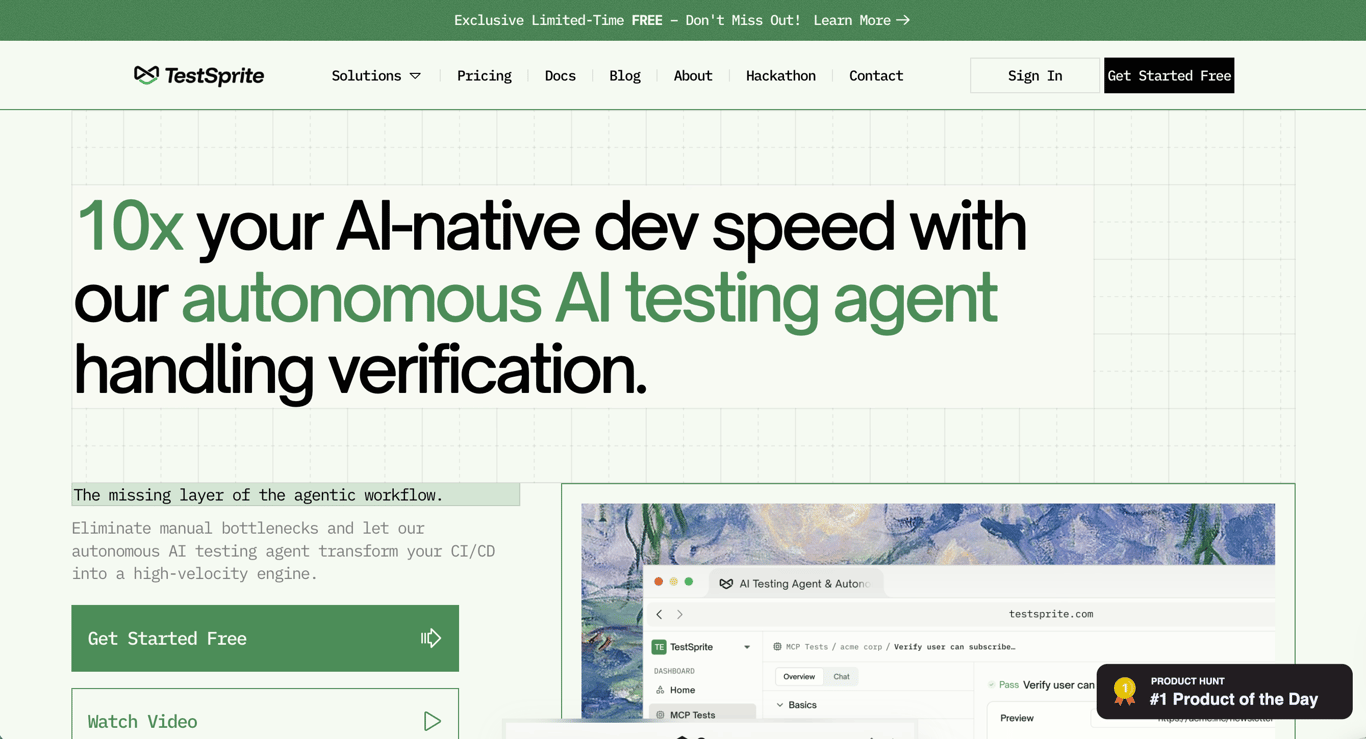 TestSprite Dashboard