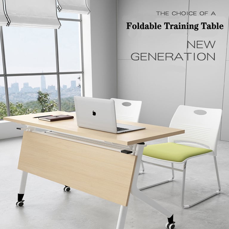 Matteo Training Table JM 8005 modern mobile office desk. Image height is 400 and width is 400