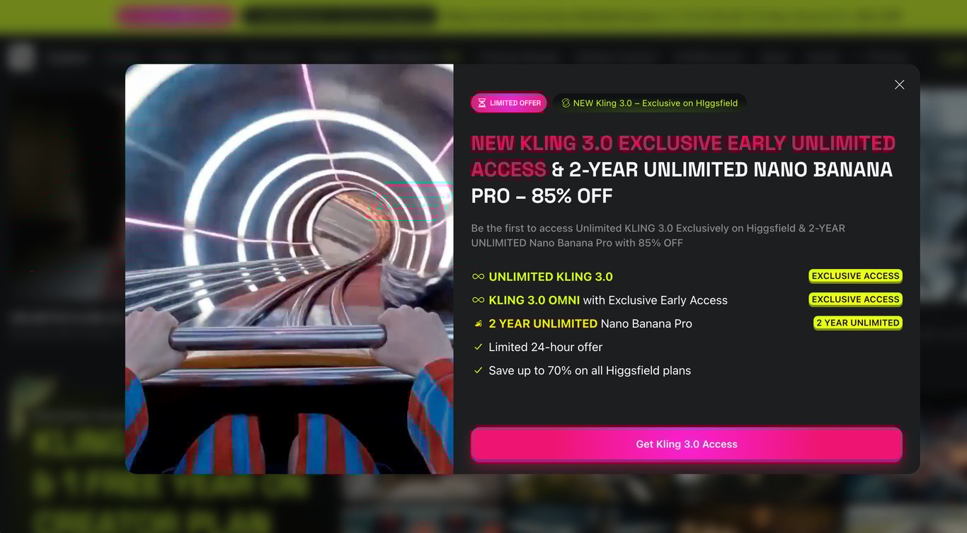 Higgsfield AI Interface