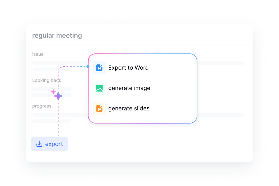 Notta Brain creating Word documents and presentation slides