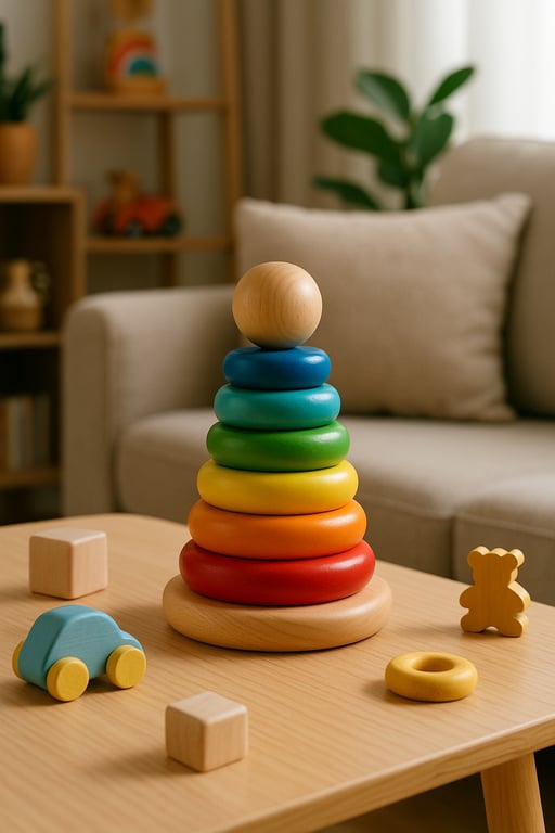A close-up of a toy designer's desk, featuring sketches, 3D models, and various toy prototypes, illustrating the creative process behind private label toy development and customization.