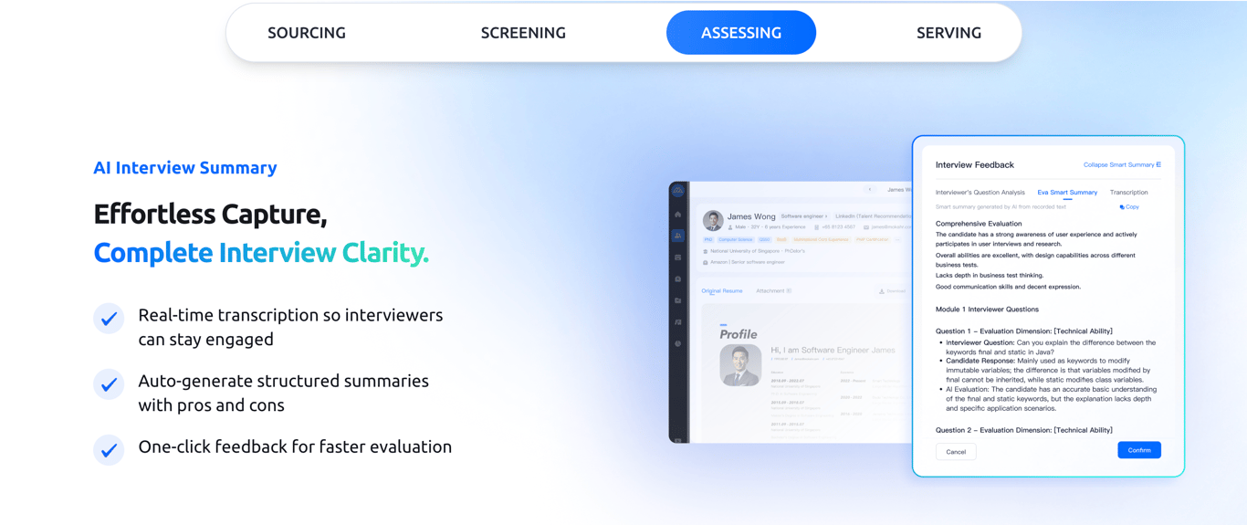 MokaHR AI面接要約