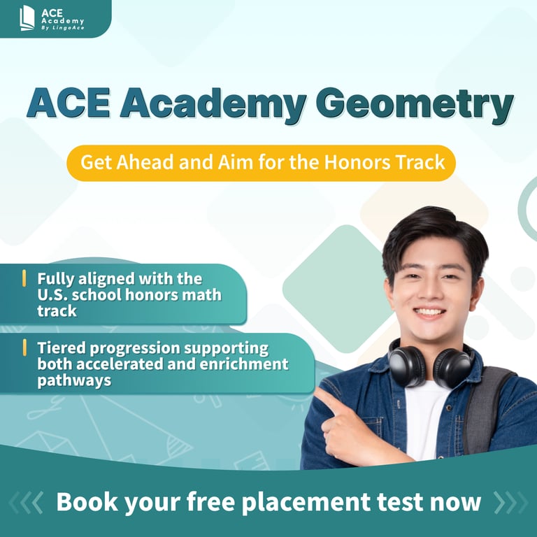 ACE Academy Geometry honors-track promotional graphic