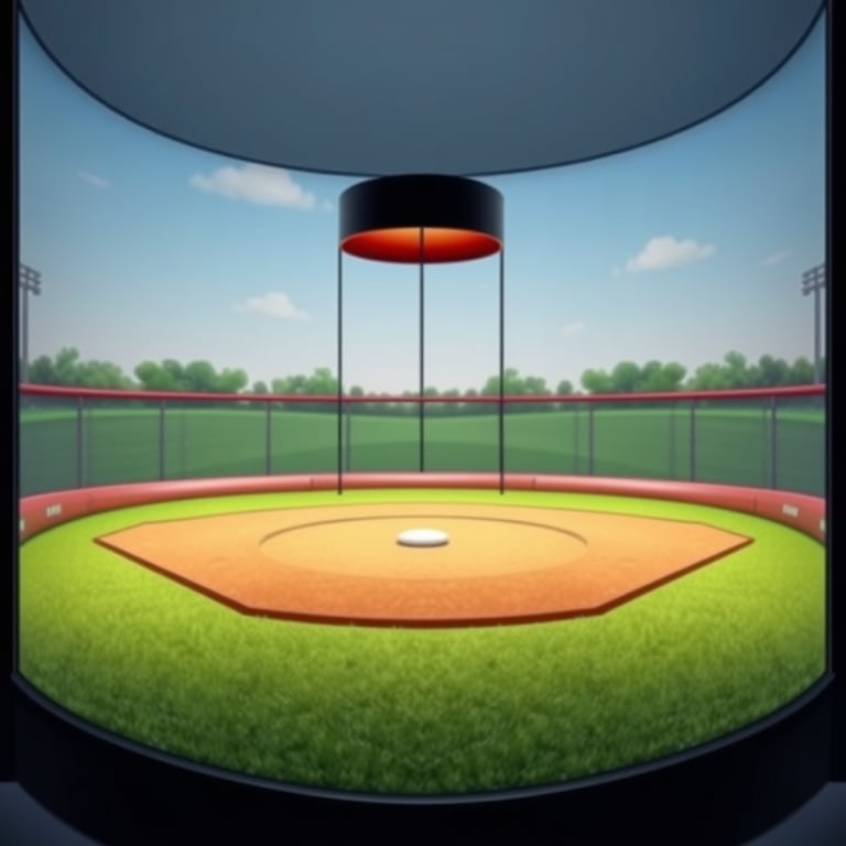 baseball pitching machine simulator field resort. Image height is 400 and width is 600