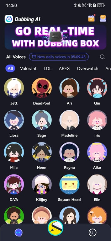 Open the Dubbing AI App