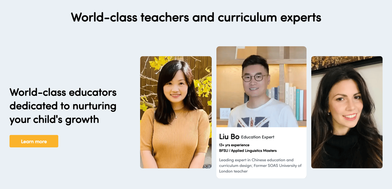 LingoAce's world-class teachers and curriculum experts