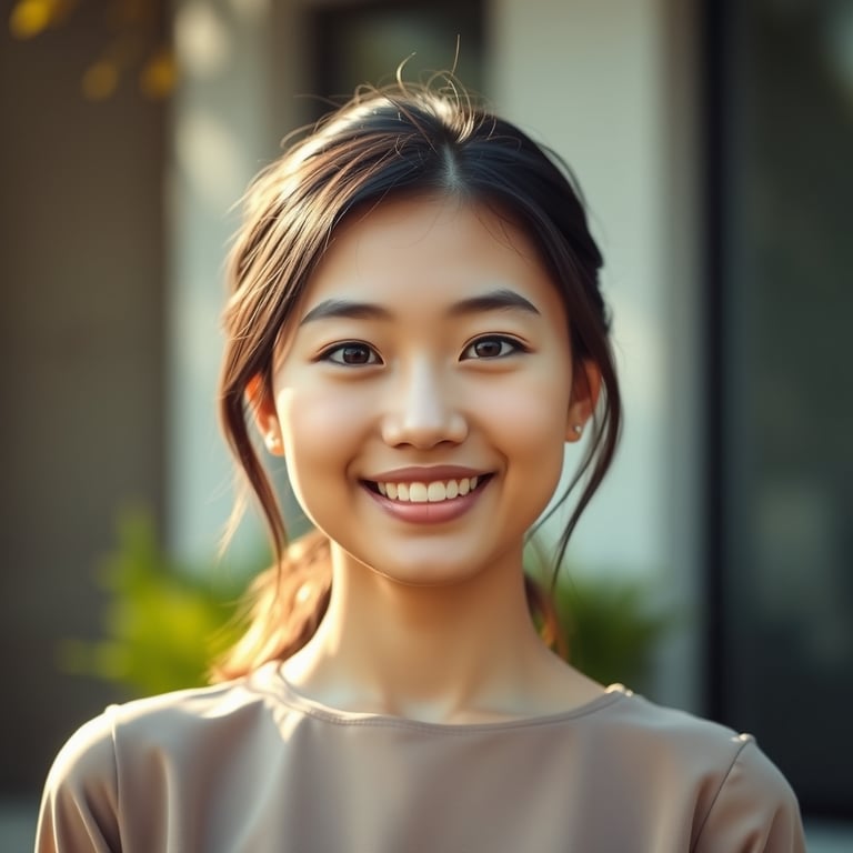 real Asian person headshot. Image height is 400 and width is 400
