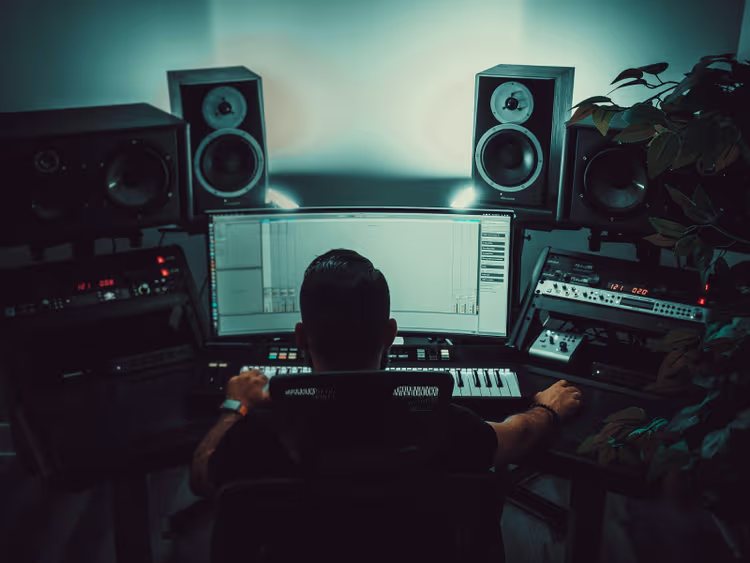 Bild einer Musikproduktions-Workstation