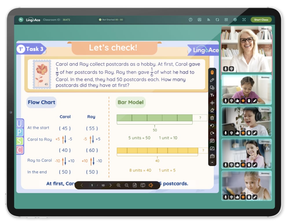 LingoAce Math Course Live Classroom