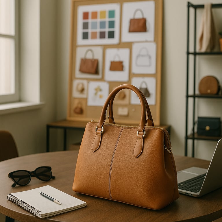 A vibrant collection of fashion accessories including various styles of handbags, sunglasses, scarves, and jewelry, arranged for a wholesale catalog or retail display, highlighting diverse trends.