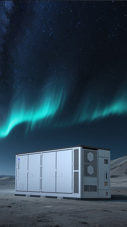 Rendering of an integrated new-energy industrial park with renewable power and energy-storage infrastructure