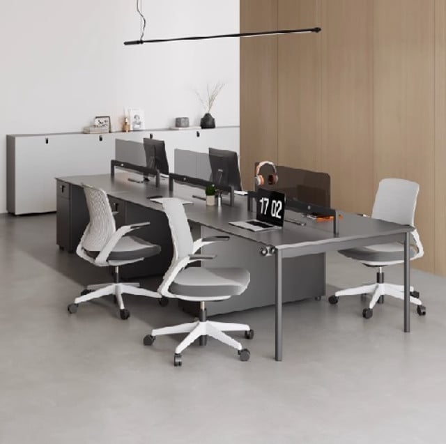 Kinga Wooden Workstation modern executive office desk. Image height is 400 and width is 400