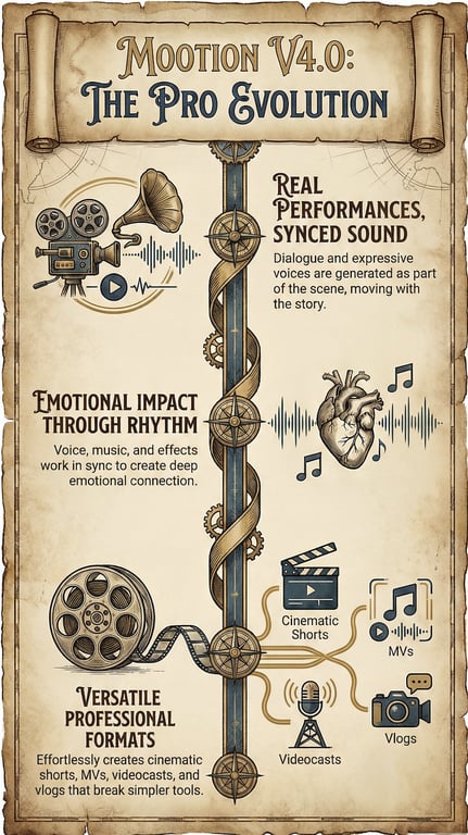 Póster de Características de Mootion 4.0