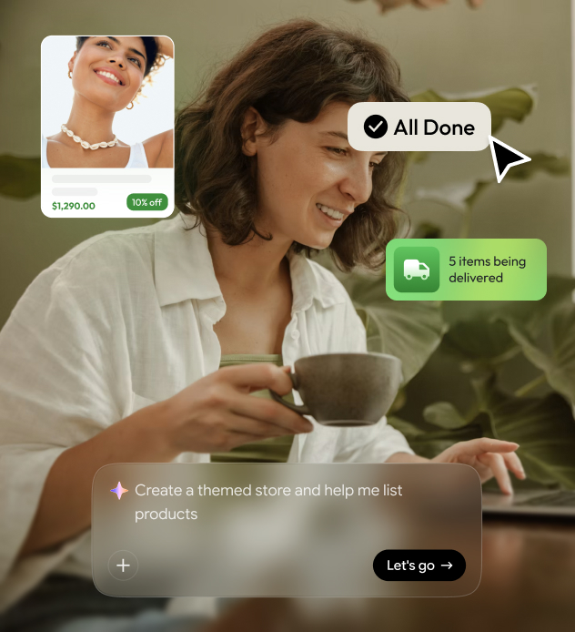 StoreClaw AI builds a themed store and creates product listings