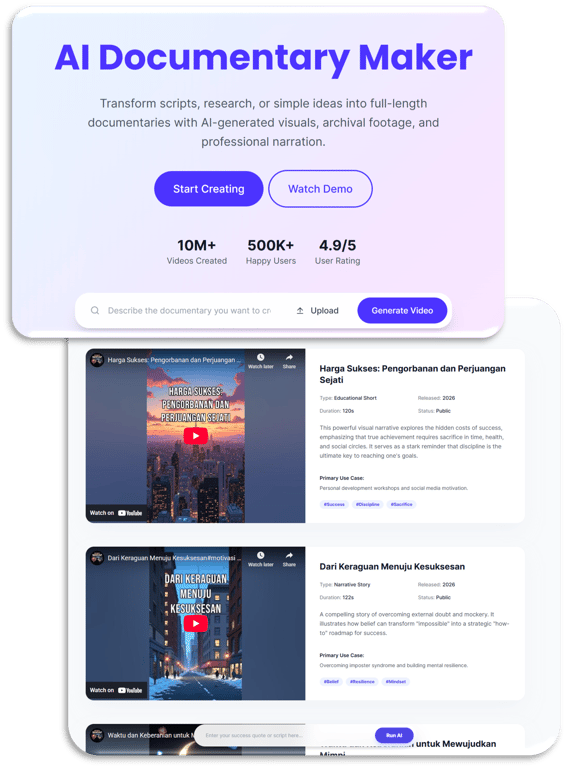 Landing page con contenido de vídeo generado por usuarios