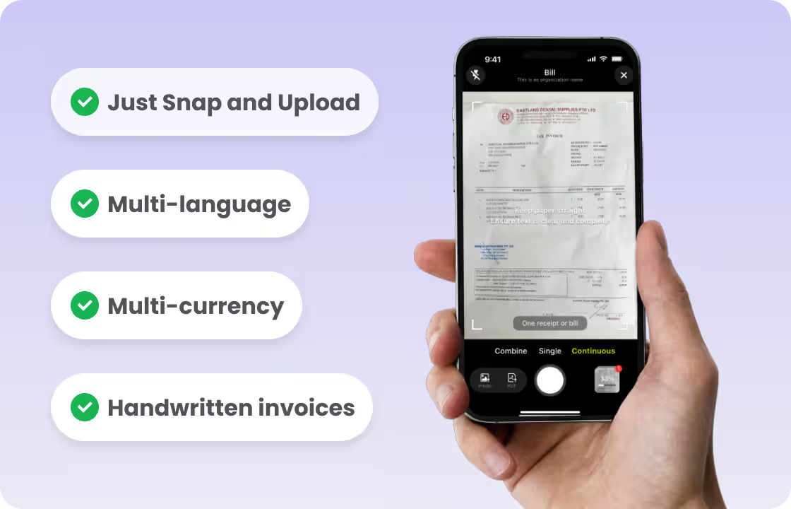 Handwritten receipt capture