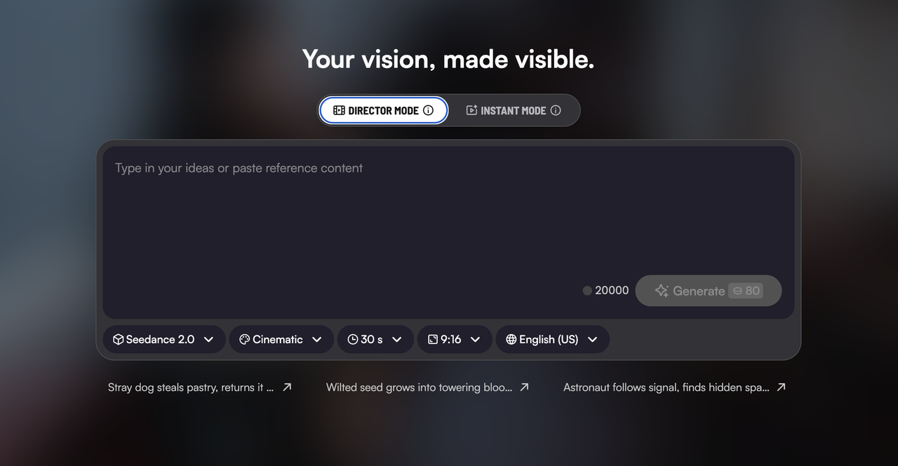 Flujo de carga de imágenes y videos de referencia en Director Mode