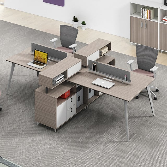 Alexis Integrated Workstation multi user office desk. Image height is 400 and width is 400