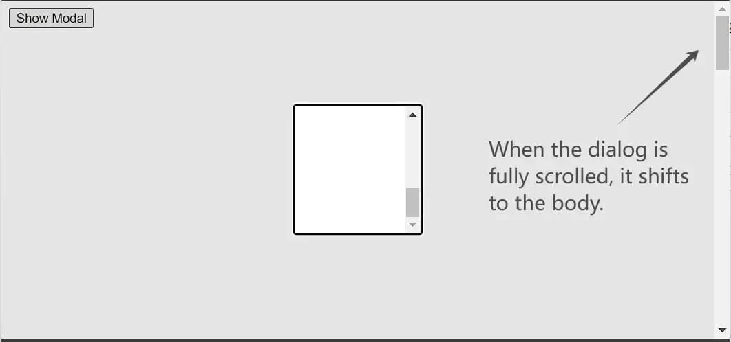 CSS overscroll-behavior property example preventing scroll chaining in modal windows
